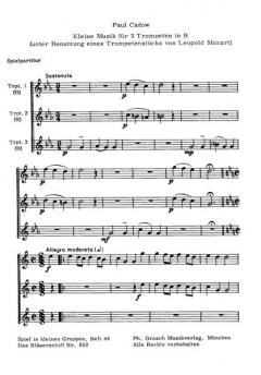 Kleine Musik nach Leopold Mozart von Paul Cadow 