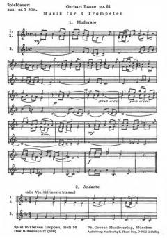 Musik für 3 Trompeten von Gerhard Banco im Alle Noten Shop kaufen