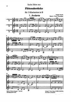 Flötenuhrstücke von Joseph Haydn 