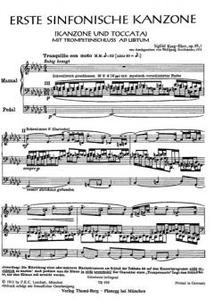 Erste Sinfonische Kanzone (Kanzone und Toccata) von Sigfrid Karg-Elert 