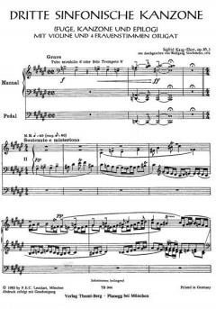 Dritte sinfonische Kanzone von Sigfrid Karg-Elert 