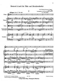 Konzert für Flöte und Streichorchester von Carl Philipp Emanuel Bach im Alle Noten Shop kaufen (Partitur)