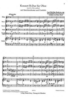 Konzert von Carl Philipp Emanuel Bach für Oboe (Flöte), Streichorchester und Cembalo im Alle Noten Shop kaufen (Partitur)