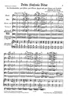 3. Sinfonie von Friedrich II. für Streichorchester, 2 Flöten, 2 Oboen, Fagott, 2 Hörner (D) und Cembalo im Alle Noten Shop kaufen (Partitur)