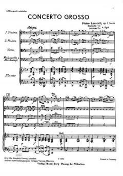 Concerto grosso für Streichorchester von Pietro Locatelli im Alle Noten Shop kaufen (Partitur)