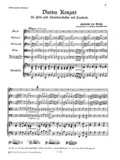 4. Konzert von Friedrich II. für Flöte, Streichorchester und Continuo im Alle Noten Shop kaufen (Partitur)