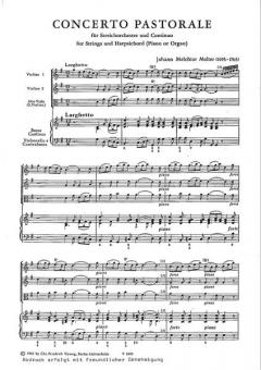 Concerto pastorale für Streicher und Continuo von Johann Melchior Molter 