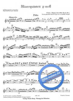 Quintett g-moll op. 56/2 von Franz Danzi 