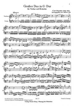 Grosses Duo von Carl Stamitz 
