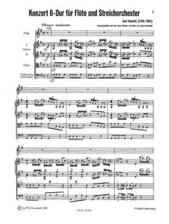 Konzert für Flöte und Streichorchester von Carl Stamitz im Alle Noten Shop kaufen (Partitur)