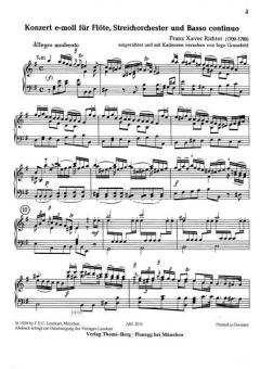 Konzert für Flöte, Streicher und Continuo von Franz Xaver Richter im Alle Noten Shop kaufen