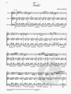 Triology around the World für 2 Violinen und Violoncello von Tristan Schulze 