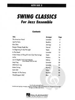 Swing Classics For Jazz Ensemble 