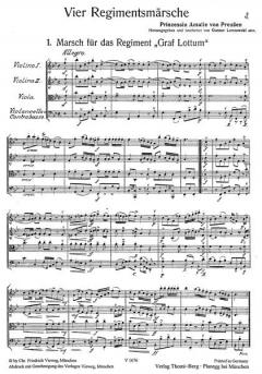 Vier Regimentsmärsche für Streichorchester von Anna Amalia von Preußen im Alle Noten Shop kaufen (Partitur)