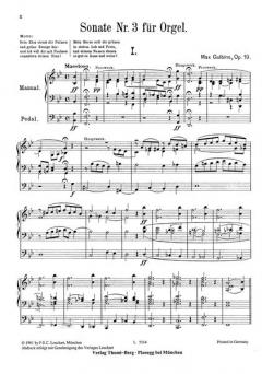 Sonate Nr. 3 von Max Gulbins 