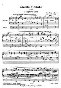 Zweite Sonate op. 60 von Max Reger 