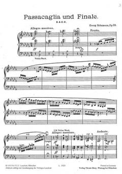 Passacaglia und Finale über B-A-C-H von Georg Schumann 