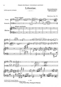 Litaniae op. 70 von Paul Juon 