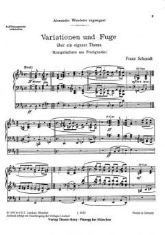Variationen und Fuge über ein eigenes Thema von Franz Schmidt 