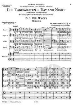 Die Tageszeiten für Männerchor und Orchester (Richard Strauss) 