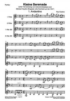 Kleine Serenade von Paul Cadow für Holzbläser Quartett im Alle Noten Shop kaufen