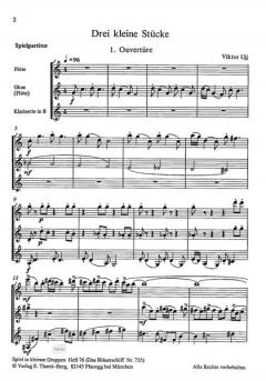 Drei kleine Stücke von Viktor Ujj für Holzbläser Trio im Alle Noten Shop kaufen