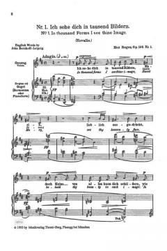 Zwei geistliche Lieder von Max Reger 