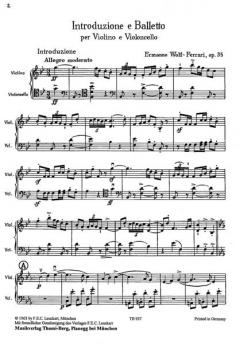 Introduzione e Balletto von Ermanno Wolf-Ferrari 