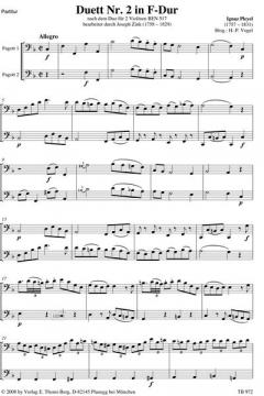 Vier Duette des 18. Jahrhunderts Heft 2 (Franz Ignaz Pleyel) 