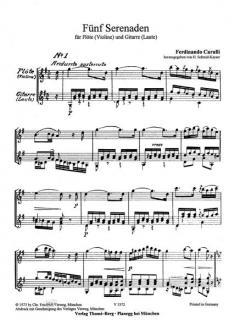 Fünf Serenaden von Ferdinando Carulli 
