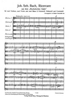 Ricercare aus dem 'Musikalischen Opfer' von Johann Sebastian Bach 