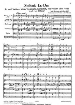 Sinfonie für Streicher, 2 Oboen, 2 Hörner (Johann Stamitz) 