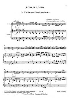 Konzert für Violine, Streichorchester und Cembalo von Tomaso Giovanni Albinoni im Alle Noten Shop kaufen