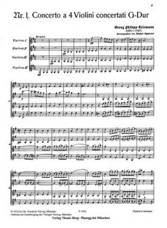 Zwei Konzerte Nr. 1 von Georg Philipp Telemann 