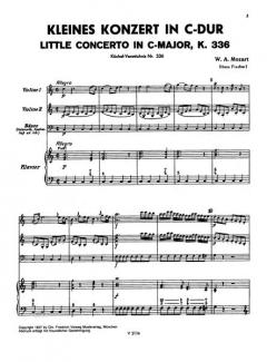 Kleines Konzert für Cembalo und Streicher (W.A. Mozart) 