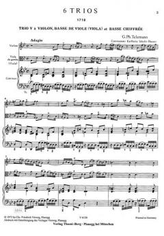 Sechs Trios aus dem Jahre 1718 (Georg Philipp Telemann) 