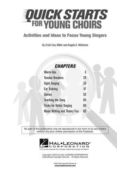 Quick Starts For Young Choirs (Cristi Cary Miller) 