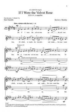If I Were A Velvet Rose (Kevin A. Memley) 