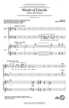 Words Of Lincoln (Chorus Of The Union) (John Purifoy) 