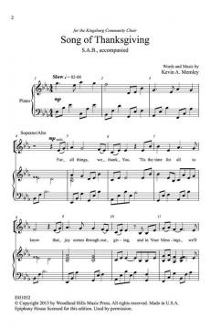 Song Of Thanksgiving (Kevin A. Memley) 