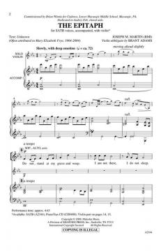 The Epitaph von Joseph A. Martin 