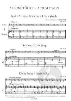 Albumstücke für Violine und Klavier von Dmitrij B. Kabalevski für Violine und Klavier im Alle Noten Shop kaufen