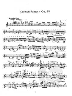 Zigeunerweisen, Carmen Fantasy, Introduction & Tarantella von Pablo de Sarasate 