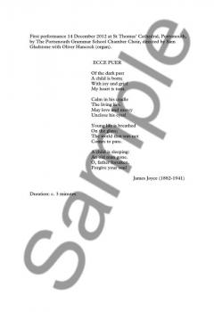 Ecce Puer von Tarik O'Regan 