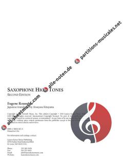 Saxophone High Tones (Japanese Edition) von Eugene Rousseau 
