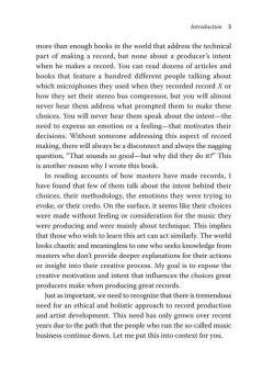 Record Making & Working With Artists 