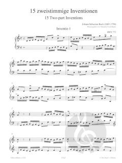 15 zweistimmige Inventionen BWV 772-786 von Johann Sebastian Bach 