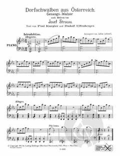 Dorfschwalben aus Österreich von Josef Strauss 