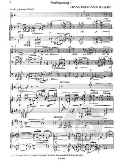 3 Gesänge aus: Die Lieder von Traum und Tod op.15 von Hans Erich Apostel 