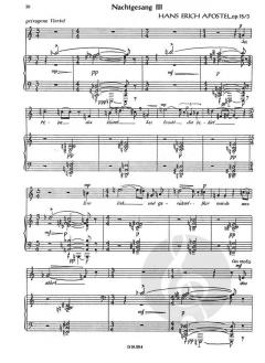 3 Gesänge aus: Die Lieder von Traum und Tod op.15 von Hans Erich Apostel 
